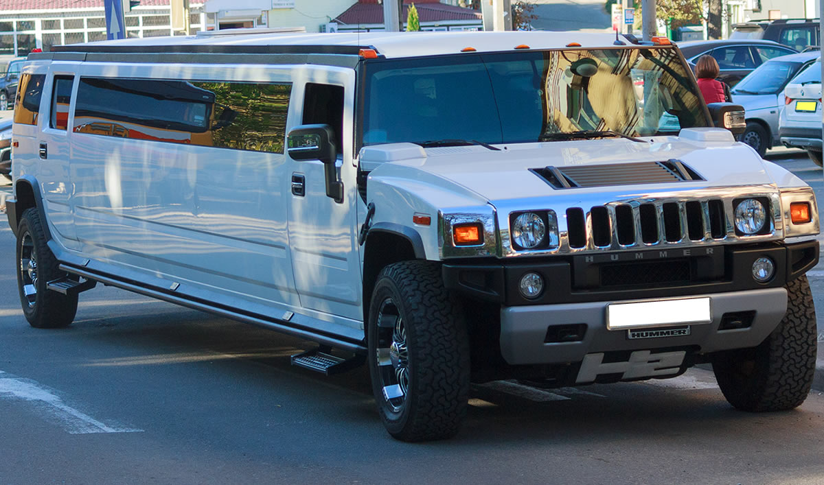 Hummer with chrome fittings and tinted windows