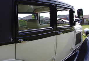 Detailed view of vehicle coachwork